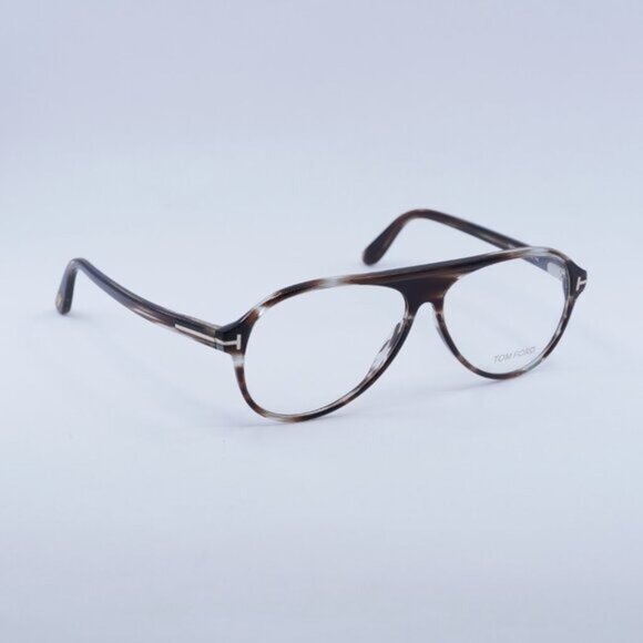 Tom Ford FT5319 020 Eyeglasses Dark Havana 56mm Aviator Frame, Blue Light Block